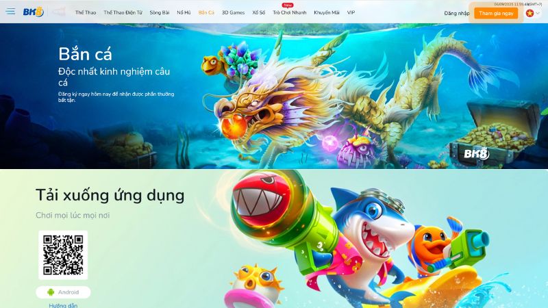 Bắn cá BK8 - Sân chơi săn cá đại dương đầy lý thú và sắc màu