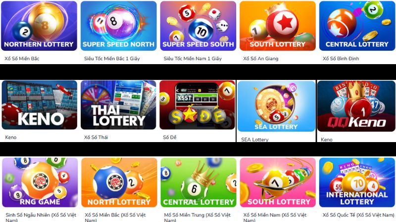 Các loại hình xổ số hay được ưa chuộng tại BK8