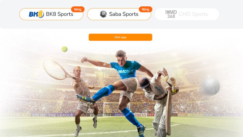 Các nhà cung cấp thể thao tại BK8