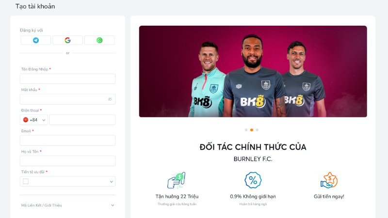 Cập nhật 4 cách đăng ký BK8 chi tiết nhất cho tân thủ