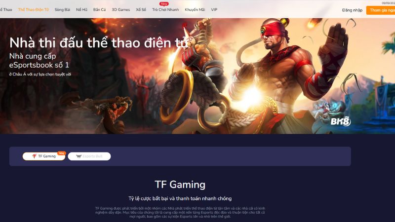 Esport BK8 - Trải nghiệm cá cược thể thao điện tử đỉnh cao