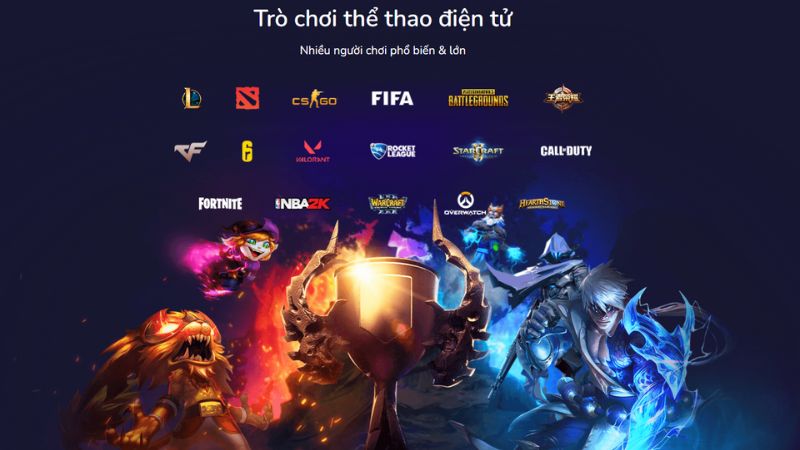 Một số trò chơi nổi bật tại sảnh thể thao điện tử BK8